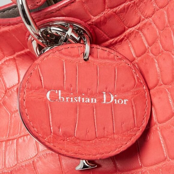 Christian Dior Pink Alligator Large Diorissimo Tote Bag - Picture 9 of 12